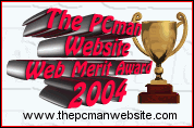  The PCman Merit Website Award : We are pleased to announce that after careful review of your website it has been decided that your site has won